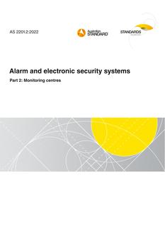 AS 2201.2: 03/25/2022 Alarm and electronic security systems, Part 2: Monitoring centres