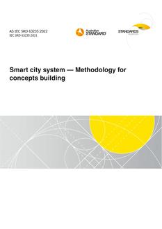 AS IEC SRD 63235: 04/14/2022 Smart city system – Methodology for concepts building