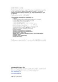 AS/NZS IEC 60601.2.35: 05/20/2022 Medical electrical equipment, Part 2.35: Particular requirements for the basic safety and essential performance of heating devices using blankets, pads and mattresses and intended for heating in medical use