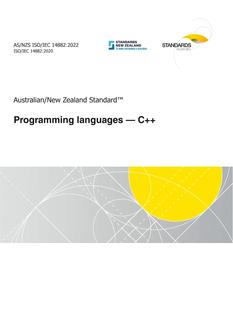 AS/NZS ISO/IEC 14882: 05/27/2022 Programming languages – C++