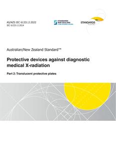AS/NZS IEC 61331.2: 06/17/2022 Protective devices against diagnostic medical X-radiation, Part 2: Translucent protective plates