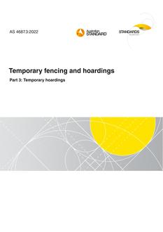 AS 4687.3: 06/24/2022 Temporary fencing and hoardings, Part 3: Temporary hoardings