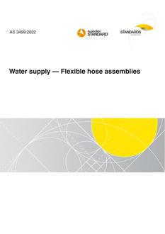 AS 3499: 11/04/2022 Water supply – Flexible hose assemblies
