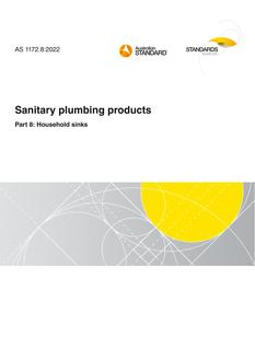 AS 1172.8: 11/04/2022 Sanitary plumbing products, Part 8: Household sinks