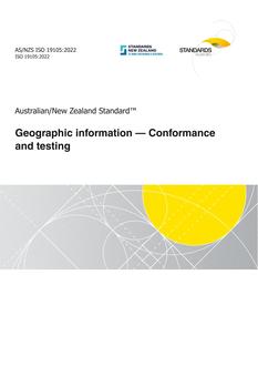 AS/NZS ISO 19105: 11/18/2022 Geographic information – Conformance and testing
