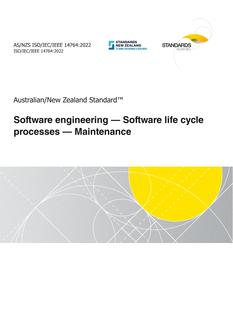 AS/NZS ISO/IEC/IEEE 14764: 12/23/2022 Software engineering – Software life cycle processes – Maintenance