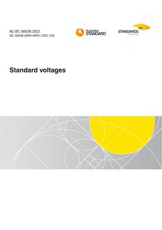 AS IEC 60038: 12/23/2022 Standard voltages AS IEC 60038: 12/23/2022 Standard voltages
