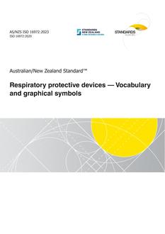 AS/NZS ISO 16972: 02/17/2023 Respiratory protective devices – Vocabulary and graphical symbols