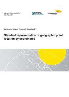 AS/NZS ISO 6709: 02/17/2023 Standard representation of geographic point location by coordinates