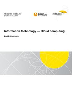 AS ISO/IEC 22123.2: 02/16/2024 Information technology – Cloud computing, Part 2: Concepts