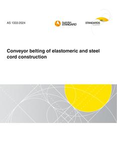 AS 1333: 04/19/2024 Conveyor belting of elastomeric and steel cord construction