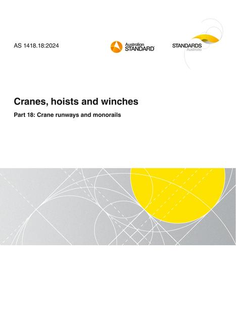 AS 1418.18: 05/24/2024 Cranes, hoists and winches, Part 18: Crane runways and monorails