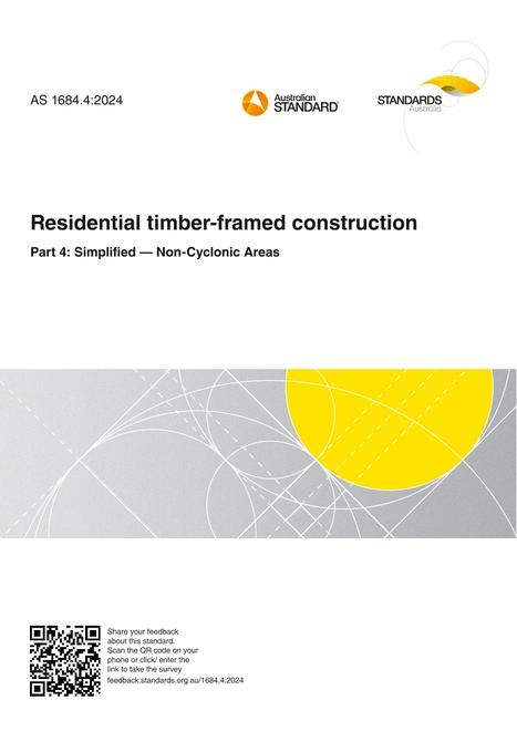 AS 1684.4: 06/28/2024 Residential timber-framed construction, Part 4: Simplified – Non-Cyclonic Areas