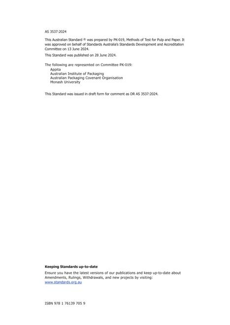 AS 3537: 06/28/2024 Specification for general purpose corrugated fibreboard boxes and blanks