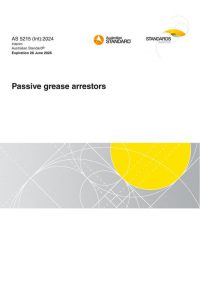 AS 5215 (Int): 06/28/2024 Passive grease arrestors AS 5215 (Int): 06/28/2024 Passive grease arrestors