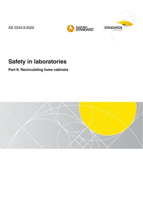 AS 2243.9: 03/28/2025 Safety in laboratories, Part 9: Recirculating fume cabinets