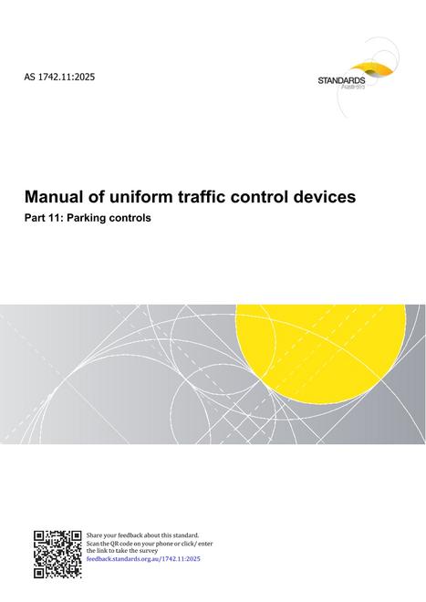 AS 1742.11: 11/14/2025 Manual of uniform traffic control devices, Part 11: Parking controls