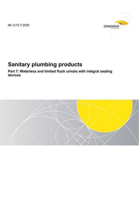AS 1172.7: 12/19/2025 Sanitary plumbing products, Part 7: Waterless and limited flush urinals with integral sealing devices