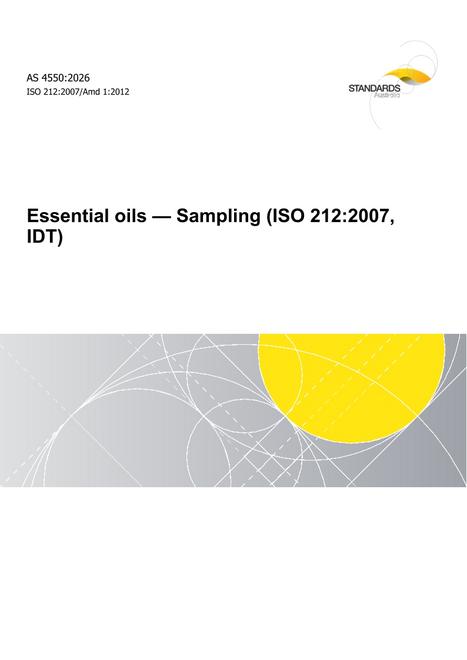 AS 4550: 03/13/2026 Essential oils – Sampling