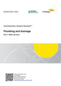 AS/NZS 3500.1: 04/17/2025 Plumbing and drainage, Part 1: Water services