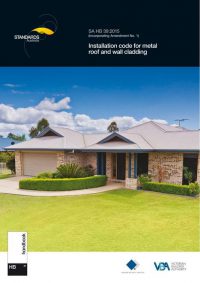 SA HB 39: 07/16/2015 Installation code for metal roof and wall cladding Handbook / Manual / Guide